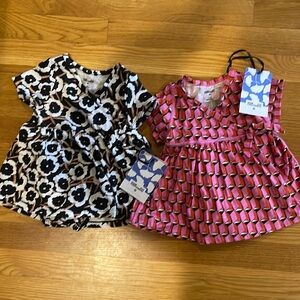 Diane Von Furstenberg x Target Collab- two 12 month wrap patterned dresses- NWT